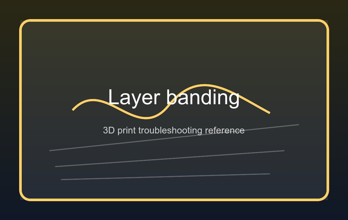 Reference illustration of layer banding: horizontal ripple lines visible on the side of a 3D print