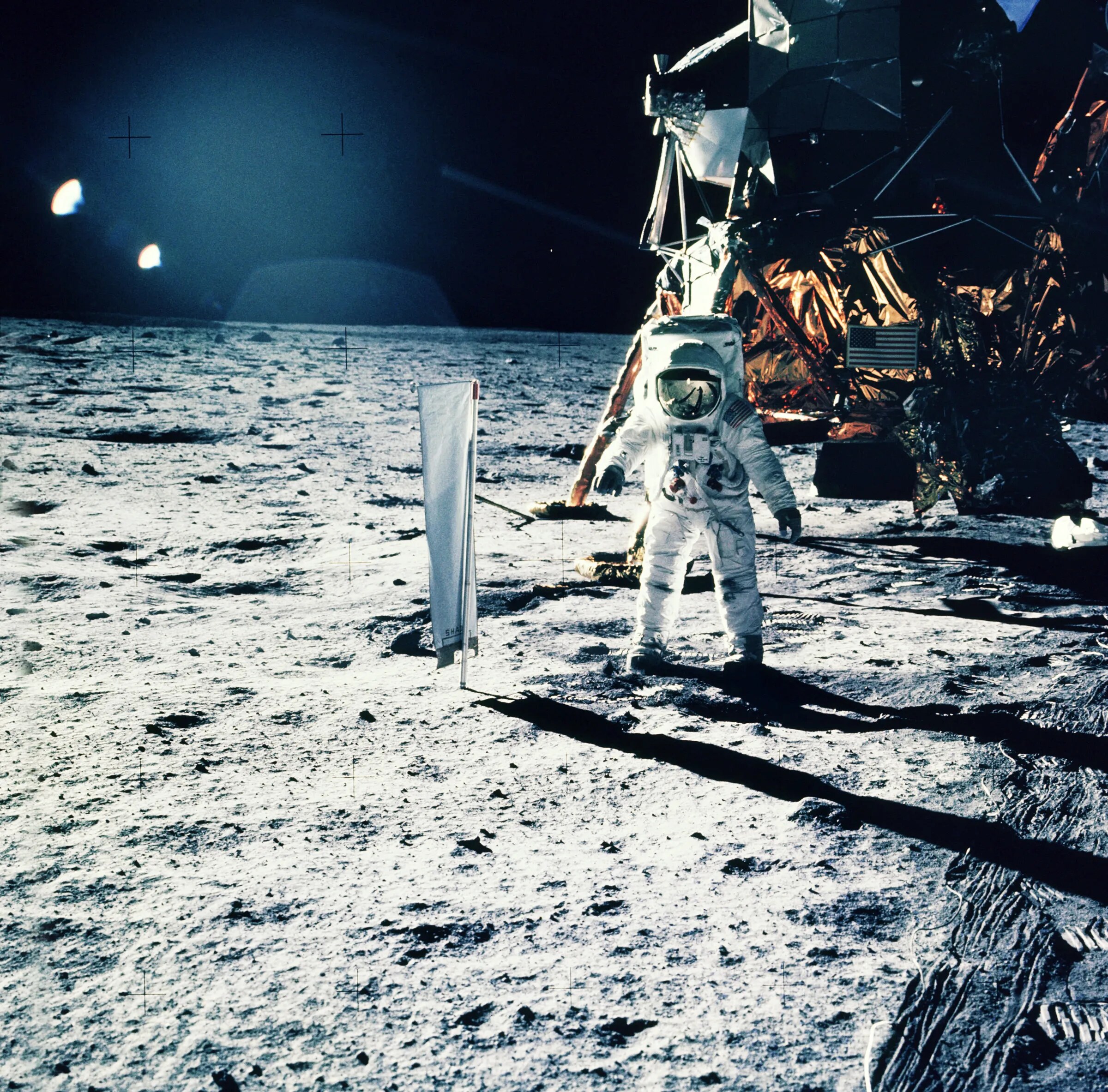 Apollo 11 astronaut on the lunar surface