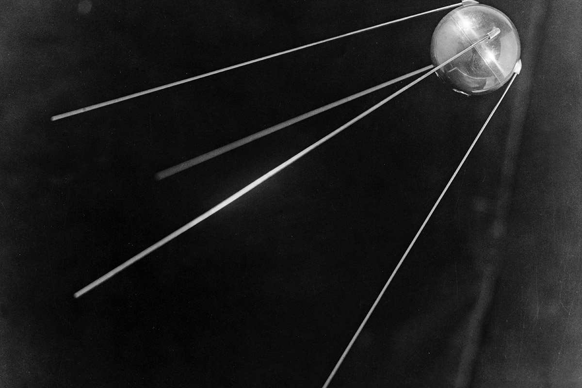 Sputnik satellite in orbit